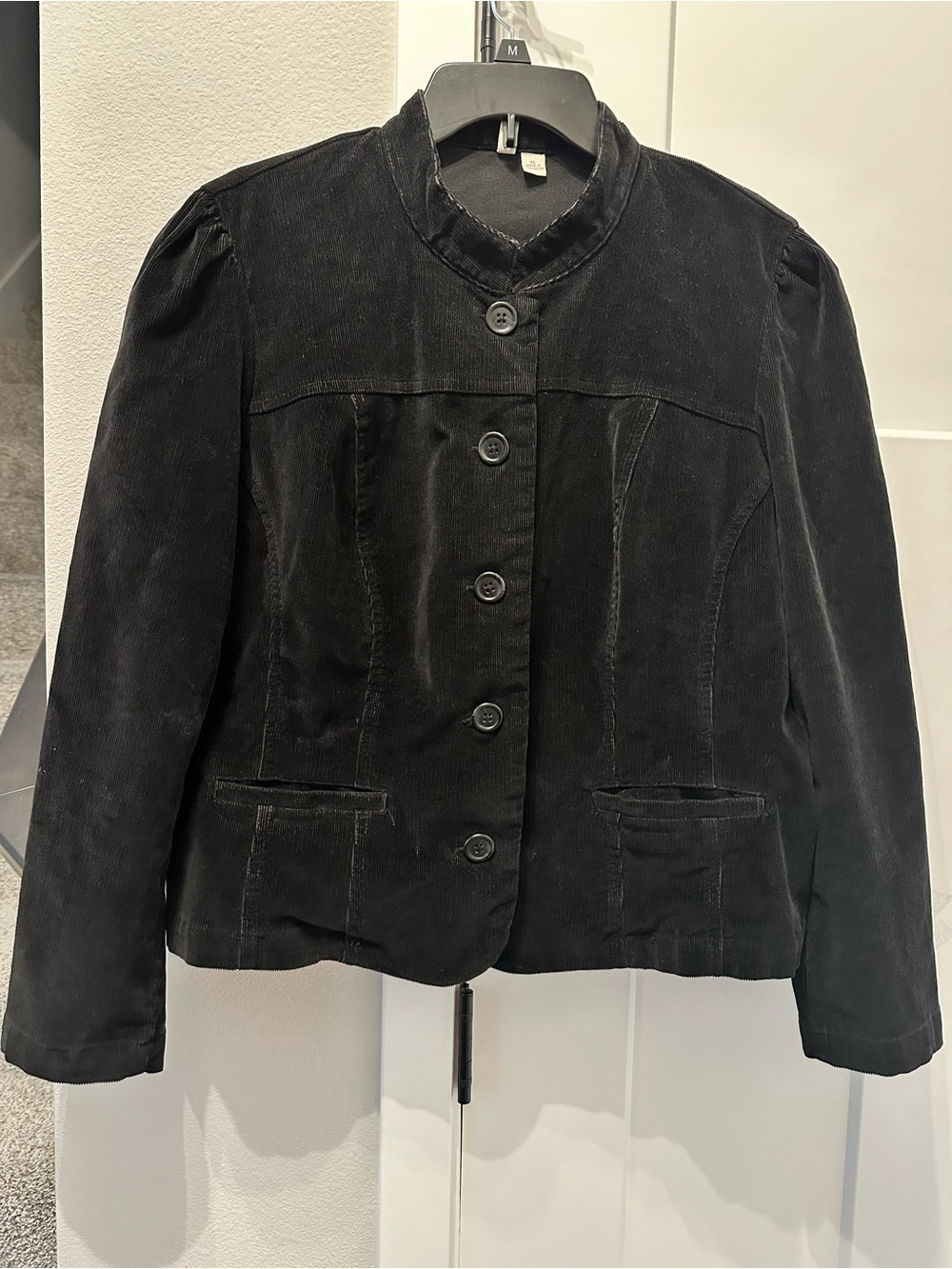 St. John's Bay Black Corduroy Blazer Jacket XL